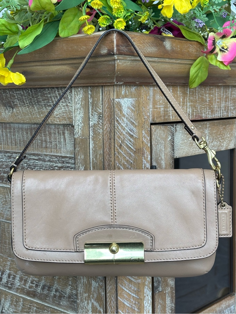 🤍🤎💛✨COACH Kristin Large Wristlet Mini Bag💛🤎🤍✨